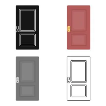Door icon of vector illustration for web and mobile Stock Illustration