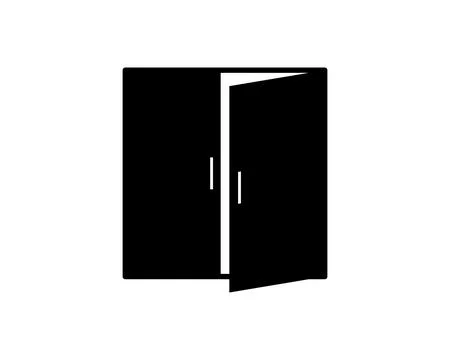 Door Icon Vector Logo Template Illustration Design Ilustração Stock