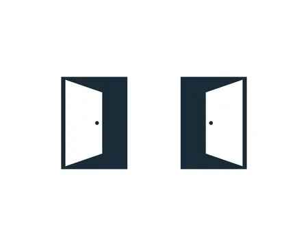 Door Icon Vector Logo Template Illustration Design Stock Illustration