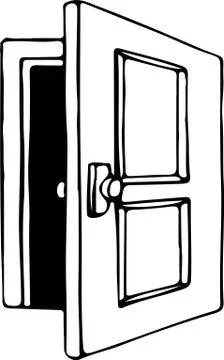 Door icon on white background Stock Illustration