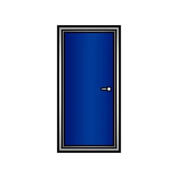 Door icon on white. Stock Illustration