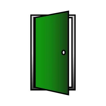 Door icon on white. Stock Illustration