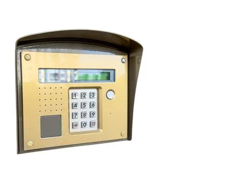 Door intercom video entry system with keypad camera speaker and access cont.. Foto stock
