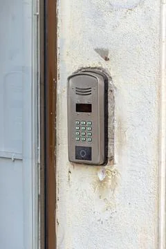 Door Intercom Wall Foto stock