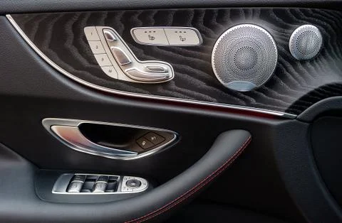 Door in interior of a car Stock Photos