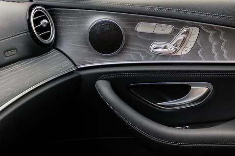 Door in interior of a car Stock Photos