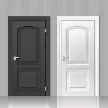 Door in the interior Stock Illustration