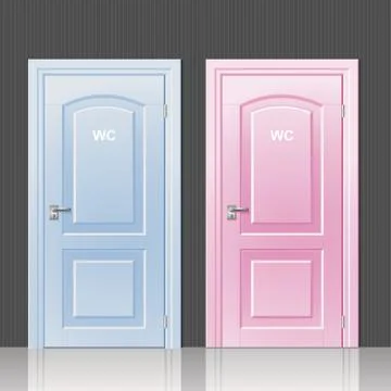 Door in the interior Stock Illustration