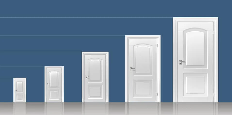 Door in the interior Stock Illustration