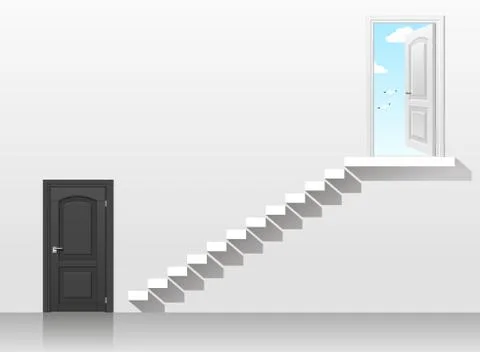 Door in the interior Stock Illustration