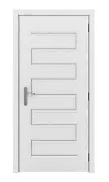 Door isolated on white background. 3d illustration Illustrazione stock
