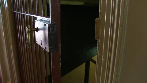 Door of a jail shot Stock Footage 84791125