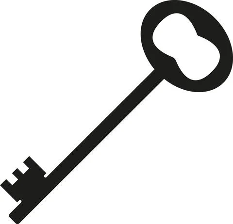 Door key icon. Stock Illustration