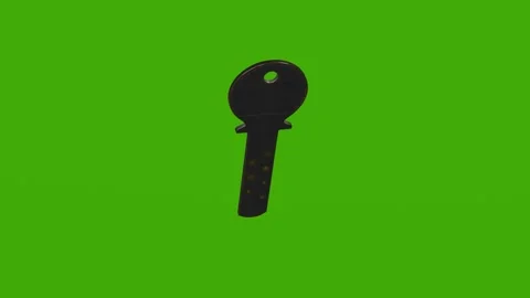 The door key rotates on the green screen Stock Footage 279078407