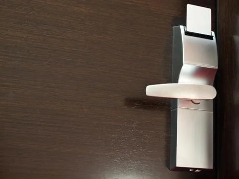 Door with keycard Stock Photos