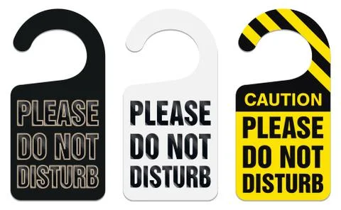 Door knob hanging with please do not disturb Stock Illustration