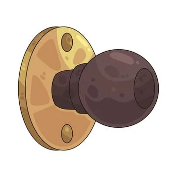 Door knob illustration Ilustración de archivo