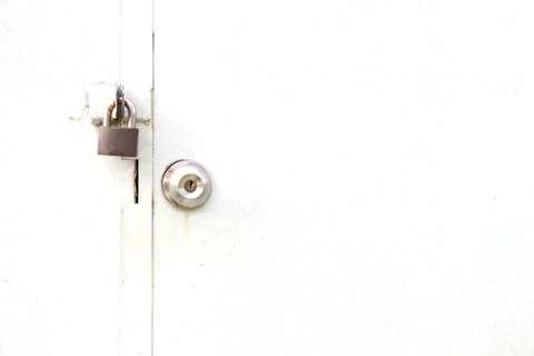 Door knobs and locks were closed. 写真素材