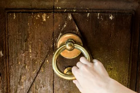 Door knocking Stock Photos