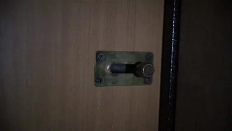 Door Latch In The Dark Stock Footage 220308853