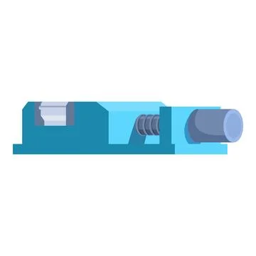 Door latch locking system ensuring security and privacy Stock Illustration
