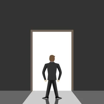 Door leading to light Stock Illustration