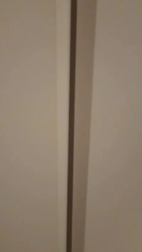 Door leaf of an internal door with a construction defect Video stock 321005589