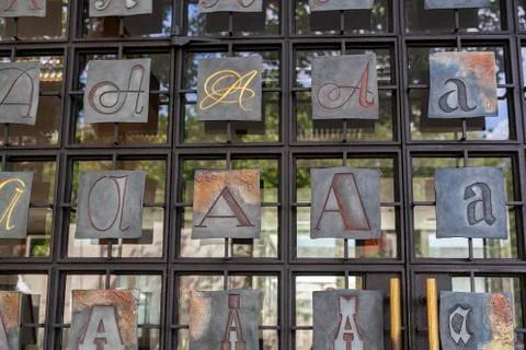 The door with letters Foto stock