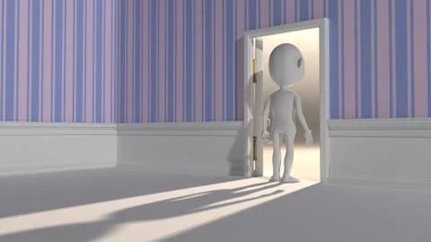 Door light white Illustrazione stock