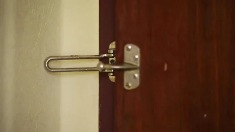 Door limiter latch Stock Footage 312078042