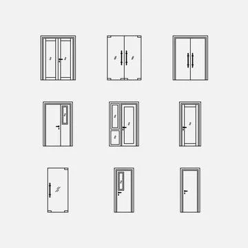 Door Line Icon Illustrazione stock