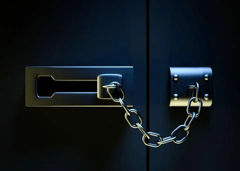 Door lock 3d render Stock Photos