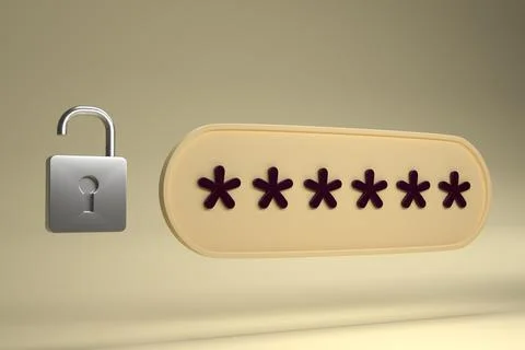 Door lock and input field with entered password Stock Illustration