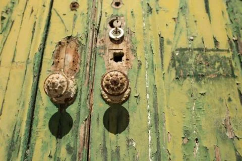 Door lock close-up Stock Photos
