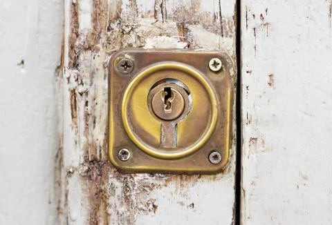 Door lock closeup Stock Photos