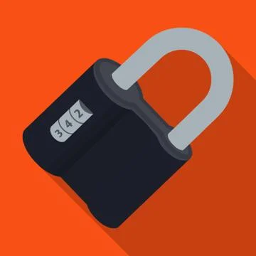 Door lock. Code lock single icon in flat style vector symbol stock illustration Stock-Illustration