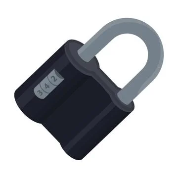 Door lock. Code lock single icon in cartoon style vector symbol stock Stock Illustration