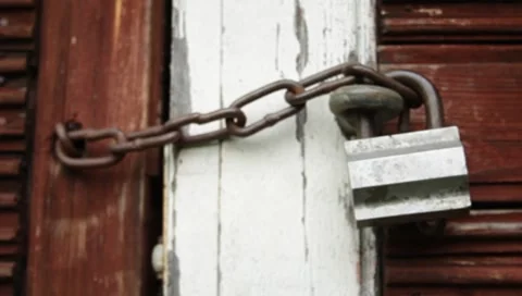 Door lock hand Stock Footage 8652766