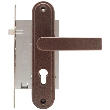 Door lock with handle Stock Photos