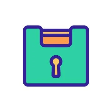Door lock icon vector. Isolated contour symbol illustration 스톡 일러스트