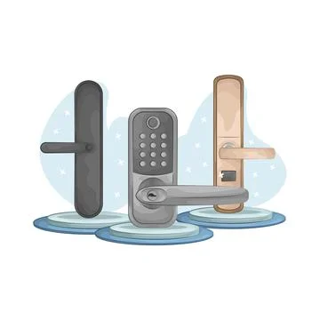 Door Lock Illustration Stock Illustration