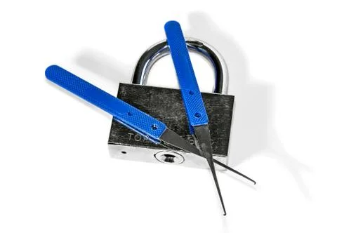Door lock with master keys Stock Photos