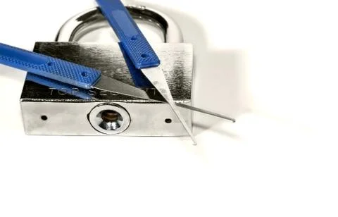 Door lock with master keys Stock Photos