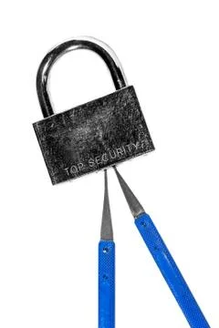 Door lock with master keys Foto stock