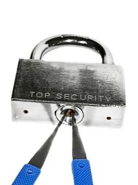 Door lock with master keys Stock Photos
