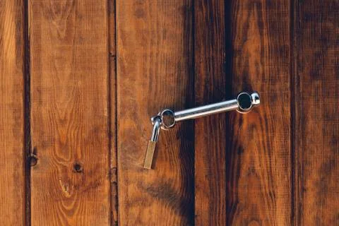 Door lock old rusty background Stock Photos