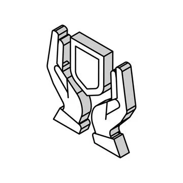 Door lock with password isometric icon vector illustration Stock Illustration