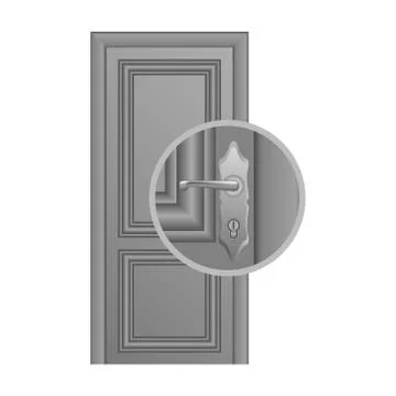 Door lock replacement Stock Illustration