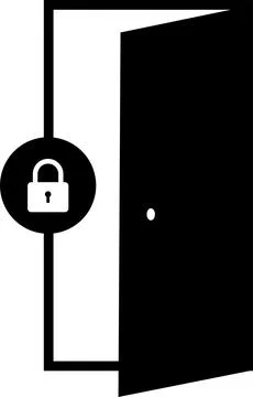 Door lock security icon. Stock Illustration