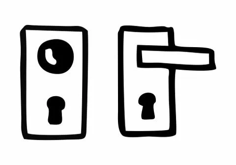 Door locks illustration Stock Illustration